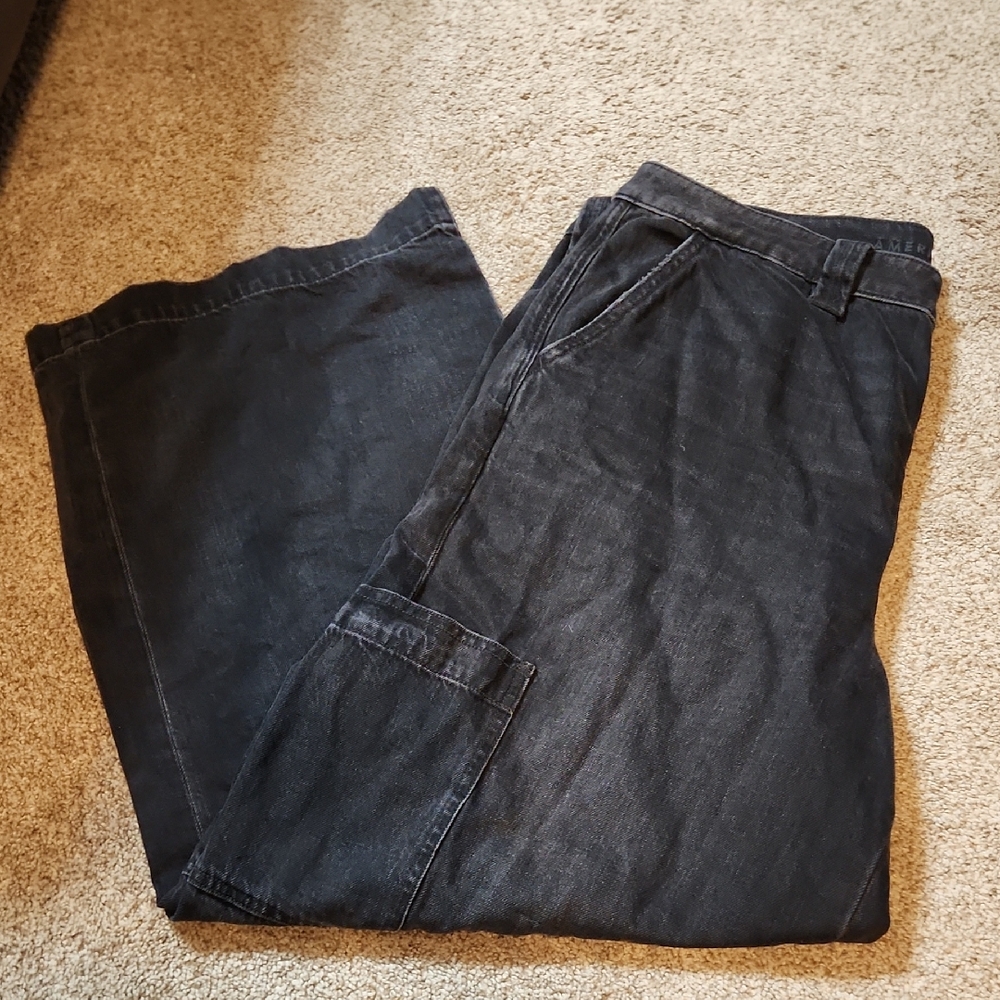 American Eagle Outfitters Black Cargo Jeans